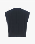 Cable ribbon knit vest - Black