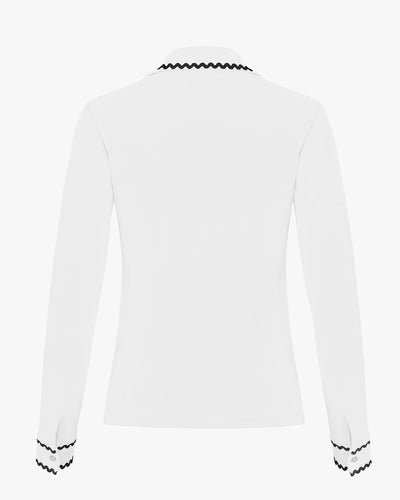 Lace Collar Point T-shirt - White