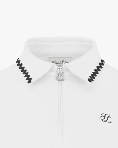 Lace Collar Point T-shirt - White