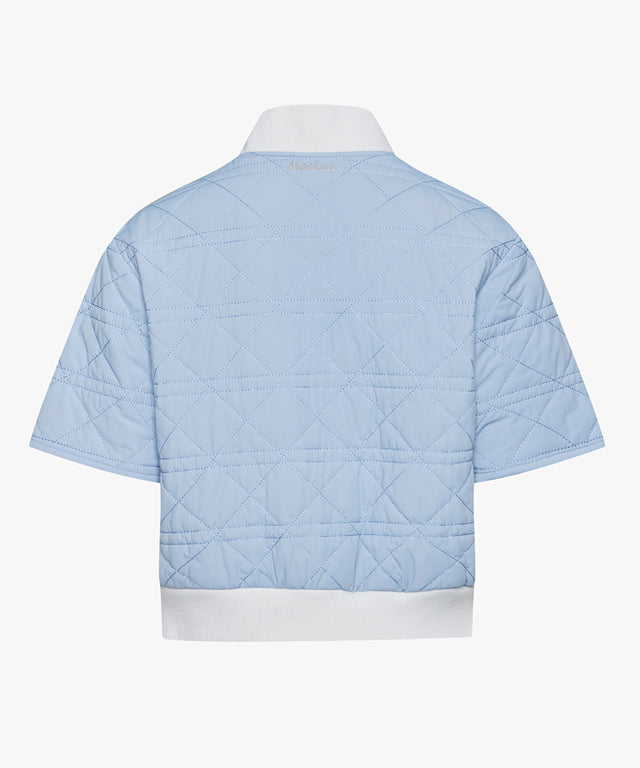 FAIRLIAR Quilted Padded Short Sleeve Outer (Ceramic Blue)