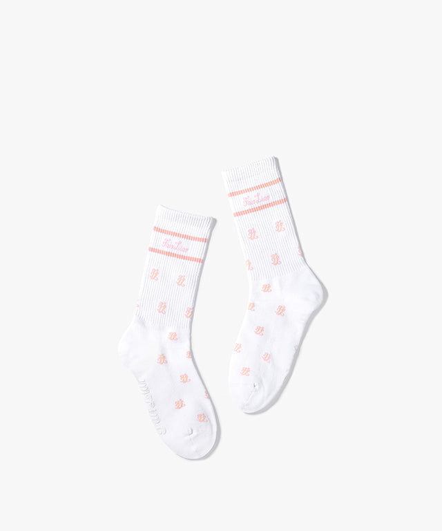 FAIRLIAR FL Jacquard Ankle Socks (Pink)