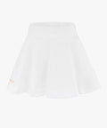 FAIRLIAR Comfy] High Waist Flared Skirt (White)