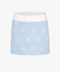 FAIRLIAR Jacquard Knit Skirt (Ceramic Blue)