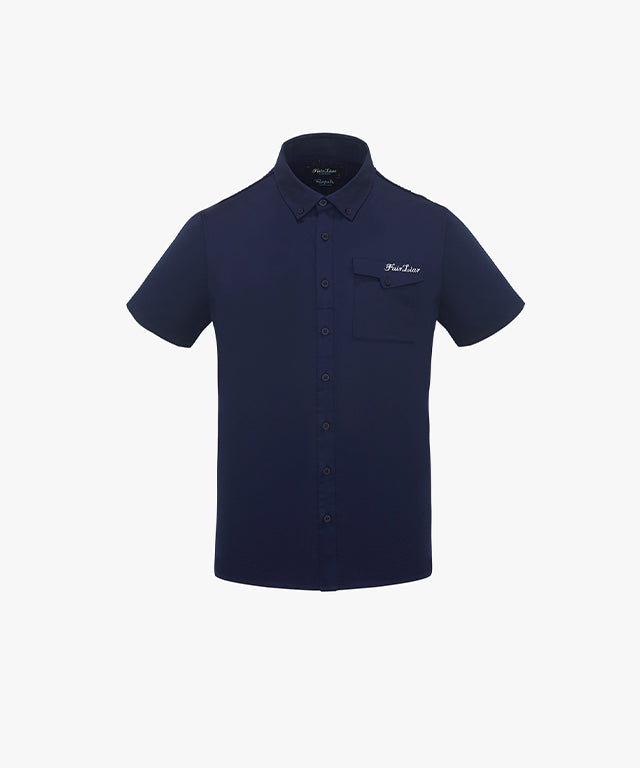 FAIRLIAR Men's Hybrid Short Sleeve T-shirt (Navy)