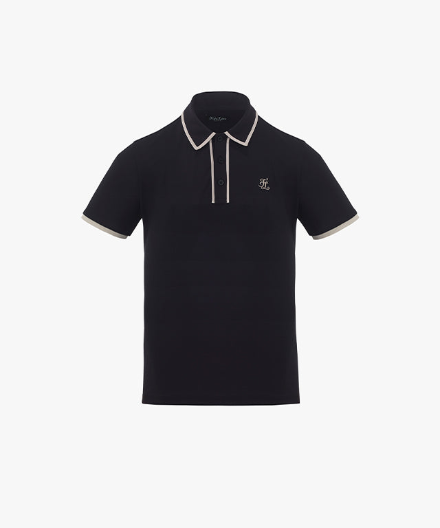 FAIRLIAR Men's Color Matching Short Sleeve T-shirt (Black)