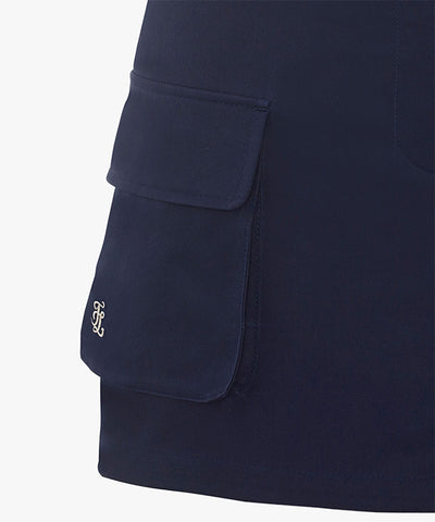 FAIRLIAR Outer Pocket Belt Set Skirt (Navy)