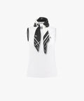 FAIRLIAR Silk Scarf Sleeveless Knit (White)