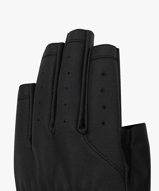 FAIRLIAR Two-Handed Fingerless Ribbon Gloves (Black)