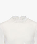 FAIRLIAR Velour Lace Turtleneck T-shirt