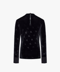 FAIRLIAR Velour Lace Turtleneck T-shirt