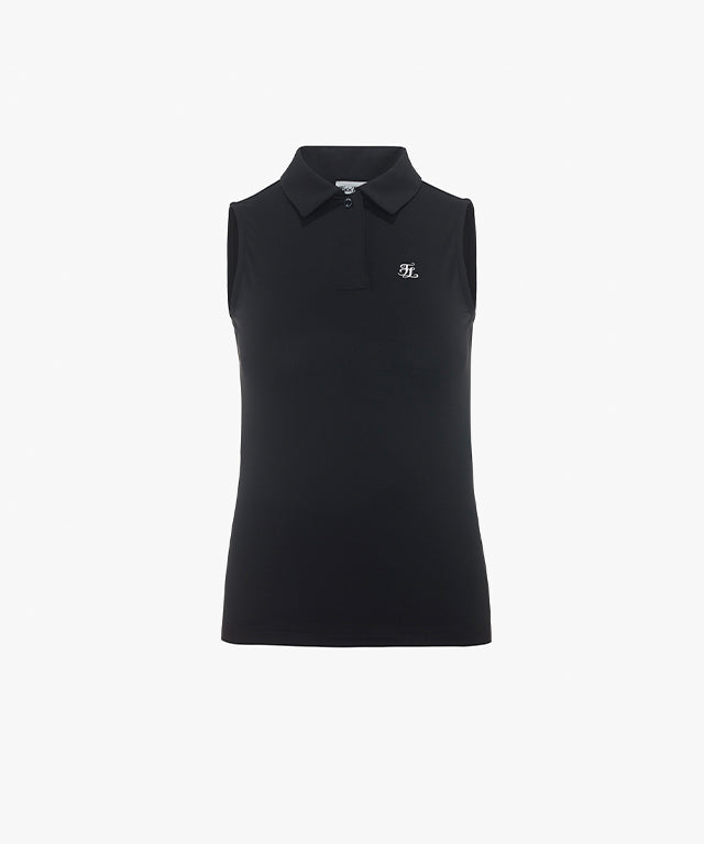 FAIRLIAR Y-Collared Sleeveless T-shirt (Black)