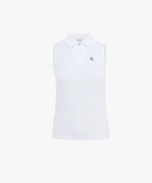 FAIRLIAR Y-Collared Sleeveless T-shirt (White)