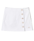 FAIRLIAR Bella Button Skirt - (White)