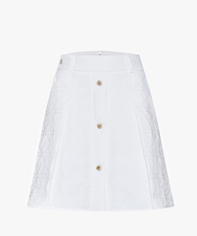 White jean skirt top quilt