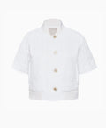 FAIRLIAR Quilted Padded Short Sleeve Outer (White)