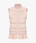 FAIRLIAR Ruffle Knit Down Vest (Pink Coral)